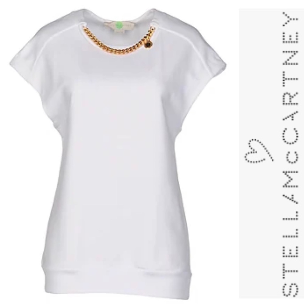 Stella McCartney White Falabella Chain Sweatshirt